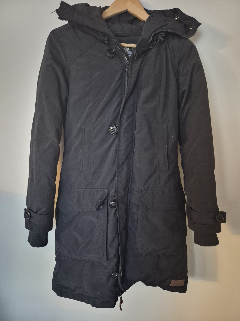 Roots Canada Women’s Black Insulated Hooded Parka Jacket XS